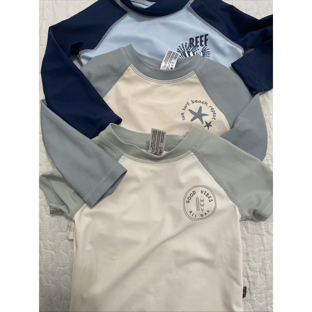 Carter's Modern Boys Girls Swim Top Rash Guard 12M 12 Months Multi Lot